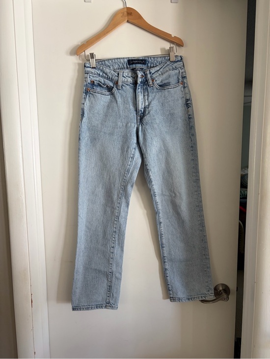 Aeropostale Denim - Aeropostale Light Blue Denim Jeans with Leather Waist Patch